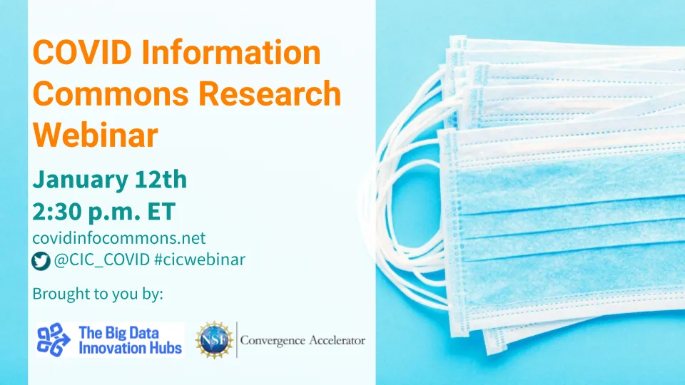 Poster for January CIC webinar - January 12th from 2:30-4:00pm (EST). Register at bitly.com/0112cic