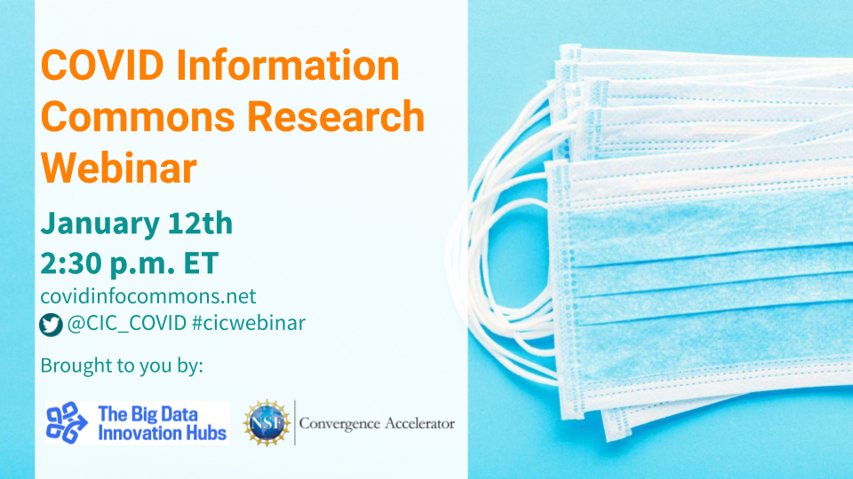 Poster for January CIC webinar - January 12th from 2:30-4:00pm (EST). Register at bitly.com/0112cic