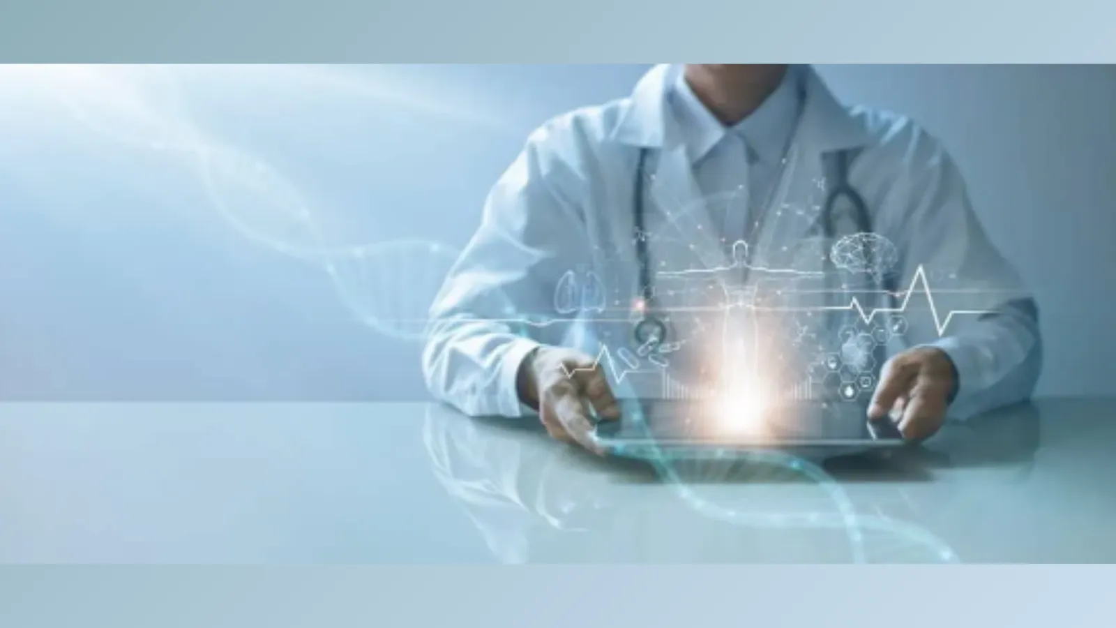 Doctor at tablet