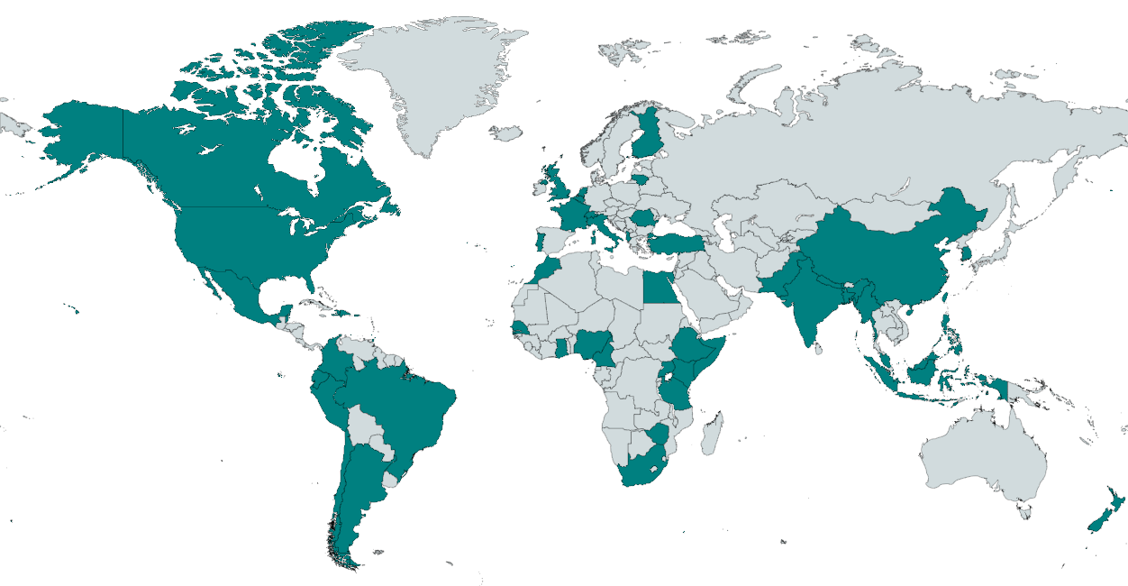 map of CIC community members Spring 2025
