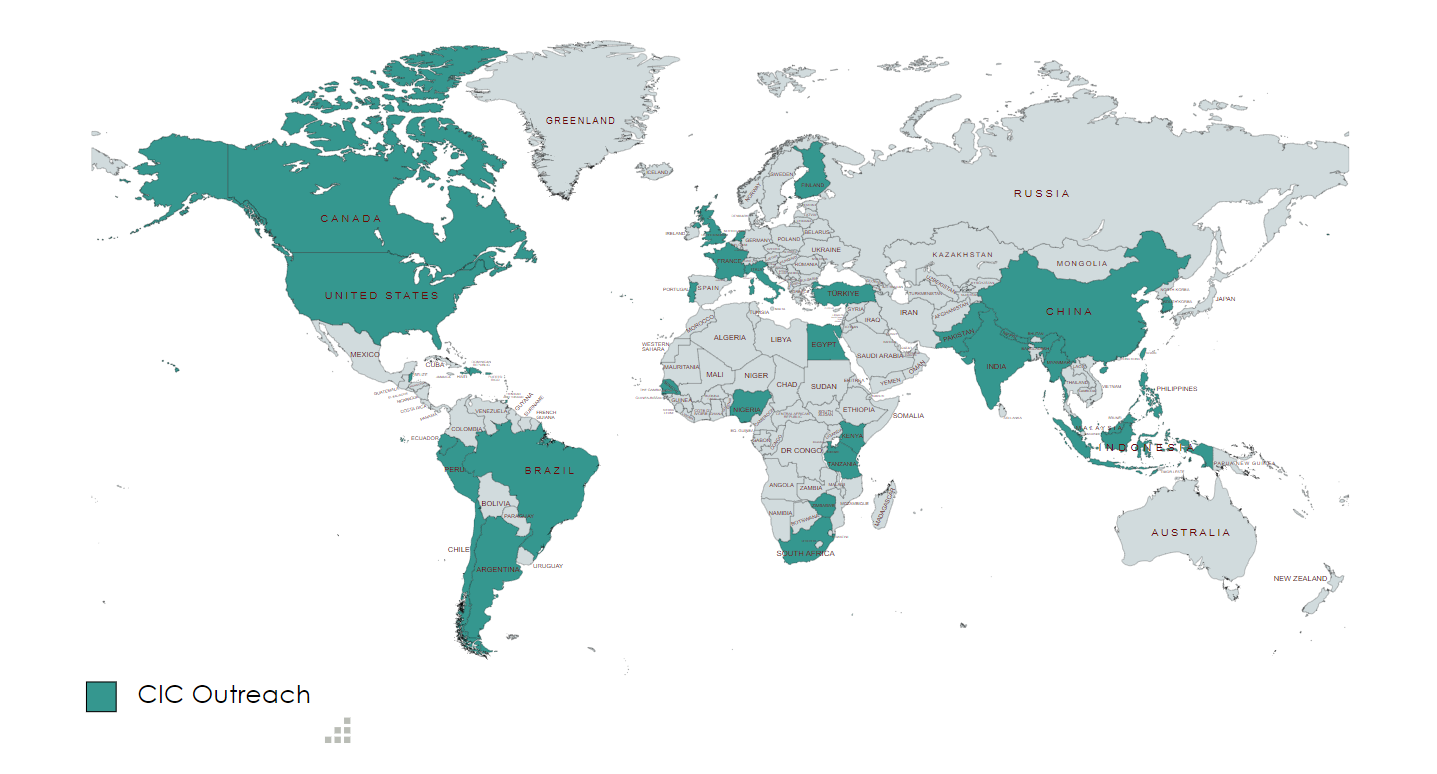 Map of CIC Outreach