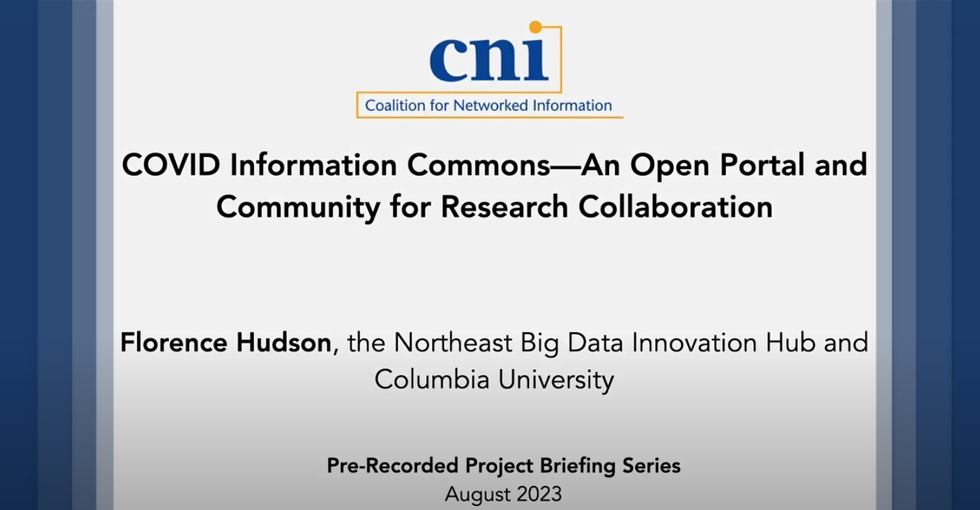 Screenshot of the opening slide of the CNI CIC presentation